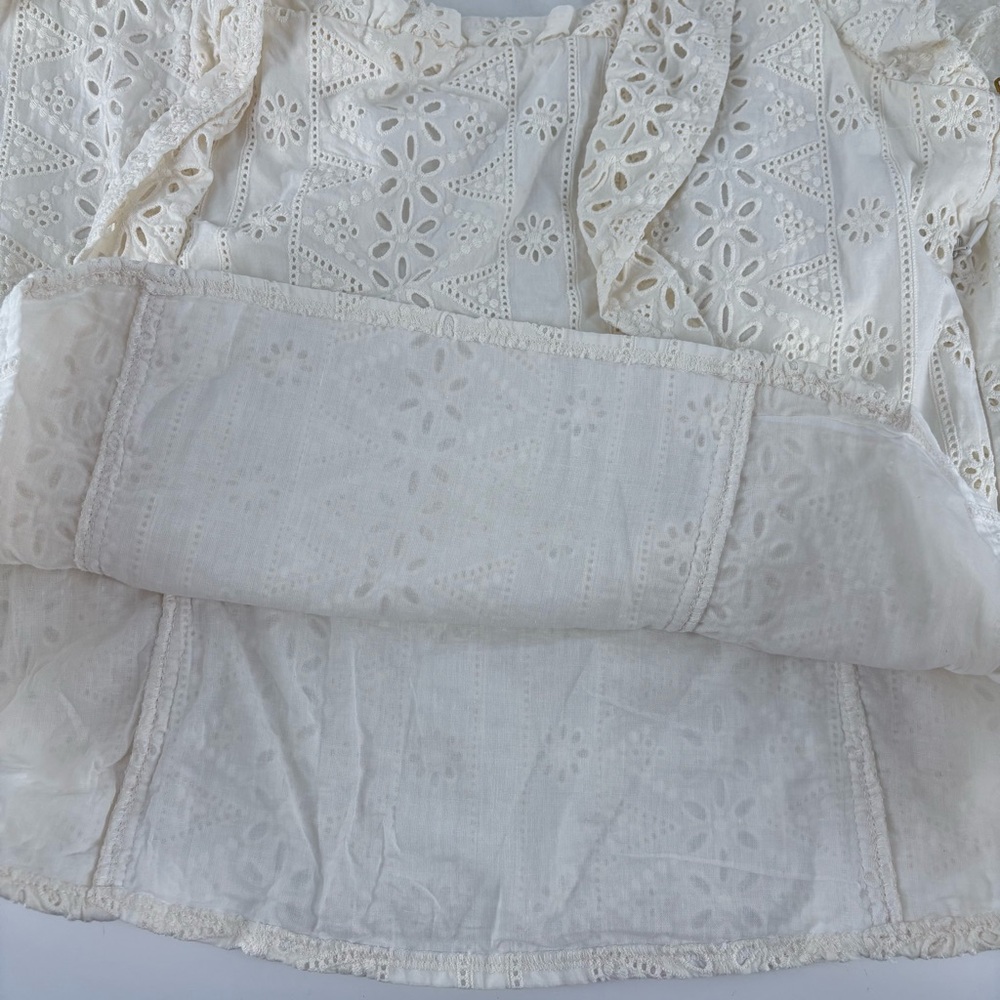 Spartina 449 Taralynn Eyelet Cream Top - Picture 5 of 10